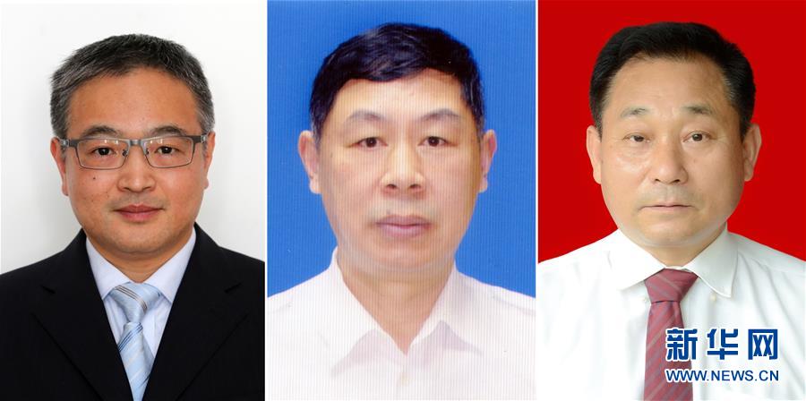 這是黃群、宋月才、姜開斌三位同志的肖像(由左至右)。新華社發(中船重工第七六〇研究所供圖)